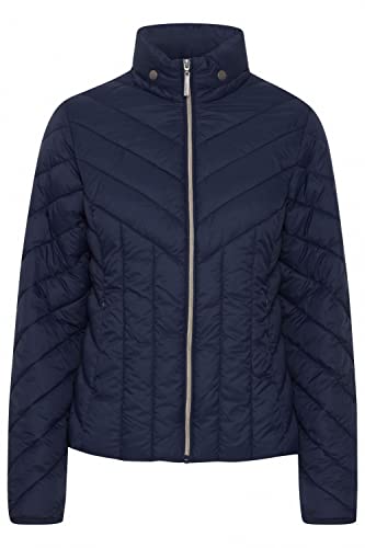 fransa FRPADMA Damen Steppjacke Übergangsjacke Jacke mit Stehkragen tailliert geschnitten mit Reißverschluss, Größe:M, Farbe:Navy Blazer (193923) von fransa