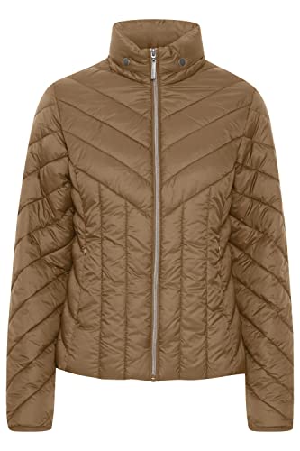 fransa FRPADMA Damen Steppjacke Übergangsjacke Jacke mit Stehkragen tailliert geschnitten mit Reißverschluss, Größe:XL, Farbe:Malt Ball (181014) von fransa