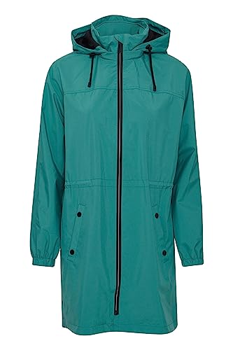 fransa FRPAFASA Damen Übergangsjacke Jacke Übergangsmantel Parka Lange Jacke mit Kapuze mit hochabschließendem Kragen, Größe:L, Farbe:Bristol Blue (174818) von fransa