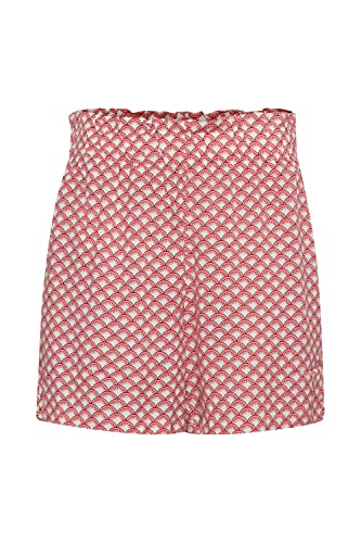 fransa FRSUN SHO 1 Damen Chino Shorts Bermuda Kurze Hose Regular-Fit mit floralem Allover-Print, Größe:L, Farbe:Peach Blossom Mix (201202) von fransa