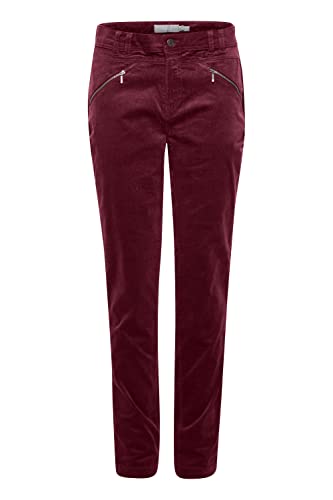 fransa FRTean Damen Hose Stoffhose Cordhose mit Stretch Tokyo Tight Fit Mid Waist, Größe:34, Farbe:Fig (191718) von fransa