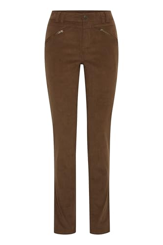fransa FRTean Damen Hose Stoffhose Cordhose mit Stretch Tokyo Tight Fit Mid Waist, Größe:36, Farbe:Rain Drum (190916) von fransa