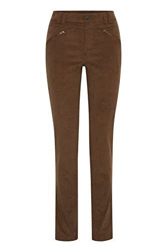 fransa FRTean Damen Hose Stoffhose Cordhose mit Stretch Tokyo Tight Fit Mid Waist, Größe:38, Farbe:Rain Drum (190916) von fransa