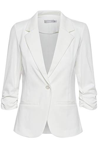fransa FRZablazer Damen Blazer Kurzblazer Jacke mit Stretch Geraffte Ärmel mit Taschen, Größe:L, Farbe:Antique (60010) von fransa