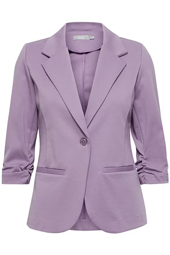 fransa FRZablazer Damen Blazer Kurzblazer Jacke mit Stretch Geraffte Ärmel mit Taschen, Größe:L, Farbe:Purple Haze (183718) von fransa