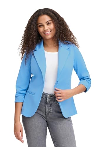 fransa FRZablazer Damen Blazer Kurzblazer Jacke mit Stretch Geraffte Ärmel mit Taschen, Größe:S, Farbe:Azure Blue (174139) von fransa