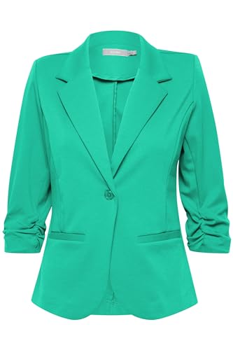 fransa FRZablazer Damen Blazer Kurzblazer Jacke mit Stretch Geraffte Ärmel mit Taschen, Größe:S, Farbe:Holly Green (165932) von fransa