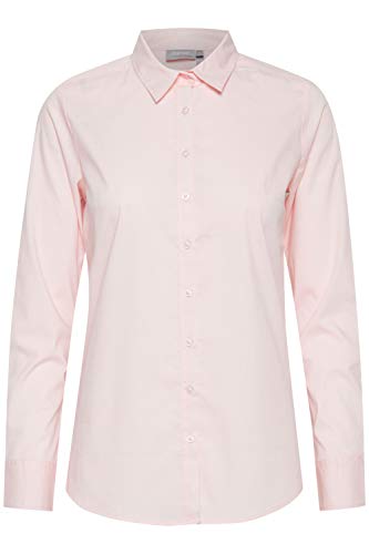 fransa FRZashirt Damen Langarmshirt Langarmbluse Bluse Hemdbluse Stehkragen mit Stretch, Größe:XL, Farbe:Rosewater (111408) von fransa