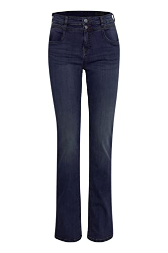 fransa FRZomal Damen Jeanshose Denim Hose 5-Pocket mit Stretch Rome Regular Fit, Größe:36, Farbe:(NOOS) Indigo Blue Denim (68820) von fransa