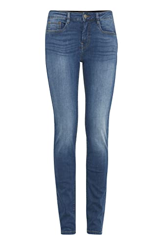 fransa FRZoza Damen Jeanshose Denim Hose 5-Pocket mit Stretch Tokyo Tight Fit, Größe:38/32, Farbe:(NOOS) Metro Blue Denim (68826) von fransa