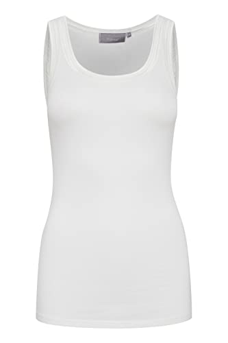 fransa FRZulu Damen Top Kurzarm Shirt Basic Tanktop mit Rundhalsausschnitt ärmellos mit Stretch Regular Fit, Größe:L, Farbe:(NOOS) Antique (60010) von fransa