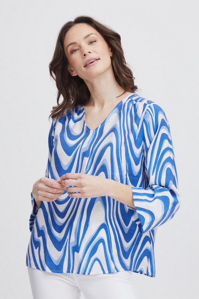fransa Langarmbluse FRARIANA BL 1 gestreifte Bluse mit V-Ausschnitt von fransa