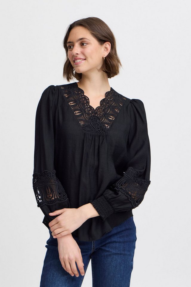 fransa Langarmbluse FRBLONDIE BL 2 elegante Bluse mit Spitzendetails von fransa
