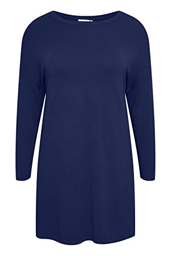 fransa Plus Size Selection - FPBLUME TU 1 - Tunic - 20611029, Größe:54/56, Farbe:Medieval Blue (193933) von fransa