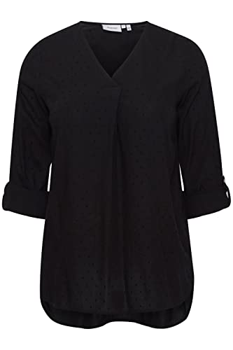 fransa Plus Size Selection - FPCOYA TU 1 - Tunic - 20611094, Größe:42, Farbe:Black (200113) von fransa