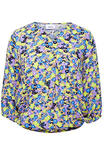 fransa Plus Size Selection - FPMERLA BL 1 - Damen Bluse Blouse Shirt - 20612048, Größe:52, Farbe:Violet Tulip Mix (201835) von fransa