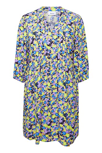fransa Plus Size Selection - FPMERLA DR 1 - Damen Kleider Dress - 20612049, Größe:44, Farbe:Violet Tulip Mix (201835) von fransa
