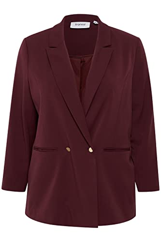 fransa Plus Size Selection - FPNOLA BLA 1 - Blazer - 20611560, Größe:52, Farbe:Winetasting (192118) von fransa