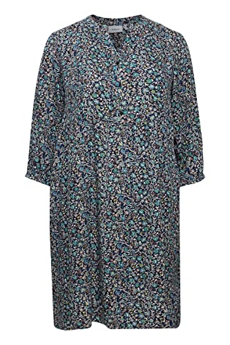 fransa Plus Size Selection - FPSILJA TU 1 - Damen Shirtbluse Tunic Lange Bluse - 20611774, Größe:42, Farbe:Holly Green AOP A (201799) von fransa