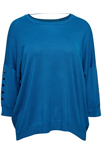 fransa Plus Size Selection - FPSMOCK PU 1 - Damen Longsleeve Shirt Pullover - 20611746, Größe:56, Farbe:Daphne (184045) von fransa