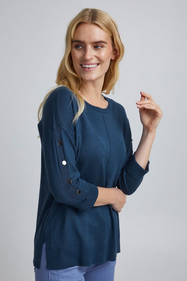 fransa Rundhalspullover FRBESMOCK 2 Pullover - - 20609698 Feinstrickpullover mit 3/4 Ärmeln von fransa