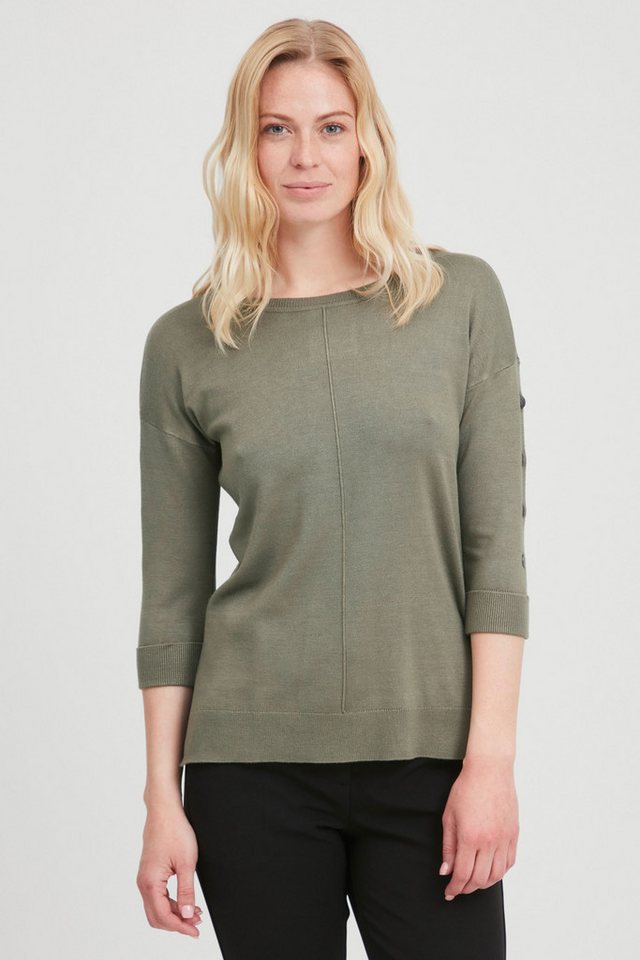 fransa Rundhalspullover FRBESMOCK 2 Pullover - - 20609698 Feinstrickpullover mit 3/4 Ärmeln von fransa