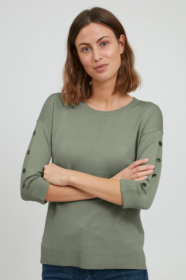 fransa Rundhalspullover FRBESMOCK 2 Pullover - - 20609698 Feinstrickpullover mit 3/4 Ärmeln von fransa