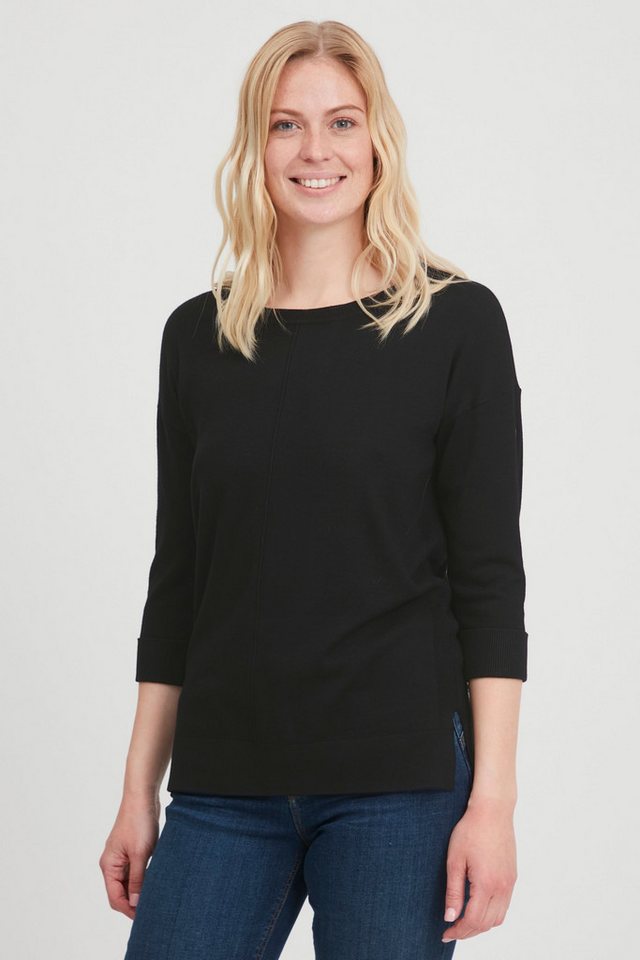 fransa Rundhalspullover FRBESMOCK 2 Pullover - - 20609698 Feinstrickpullover mit 3/4 Ärmeln von fransa