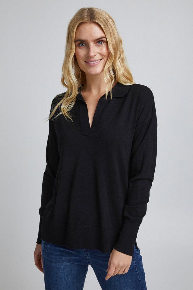 fransa Strickpullover FREMALVA 1 Pullover - 20610128 Feinstrick-Pullover mit Polo-Kragen von fransa