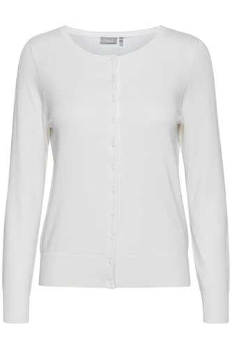 fransa FRZubasic Damen Strickjacke Feinstrick Cardigan Strickcardigan mit Rundhalsausschnitt und Knopfleiste, Größe:S, Farbe:(NOOS) Antique (60010) von fransa