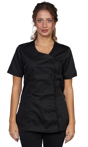 fratelliditalia.org Kasack Arbeit Schwarz Sommer Damen Friseurin Kosmetikstudio Verschiedene Farben Größen XS bis XXXL von fratelliditalia.org