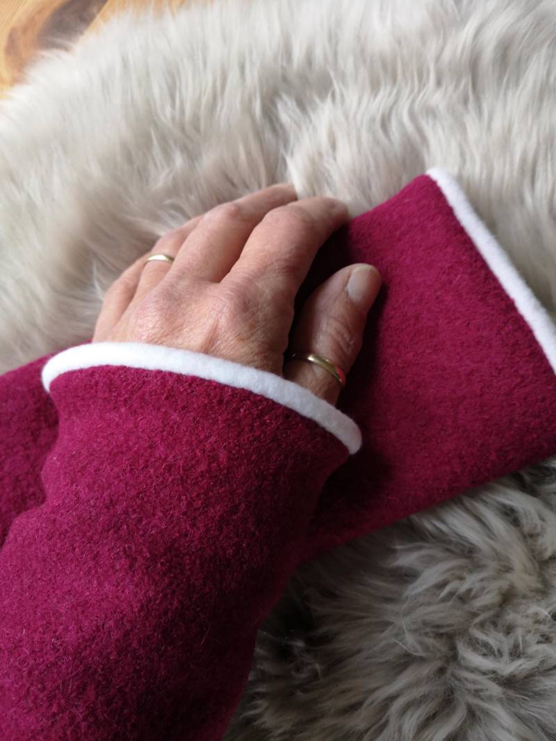 Armstulpen Damen Walkloden Viele Farben von frauPeSoe