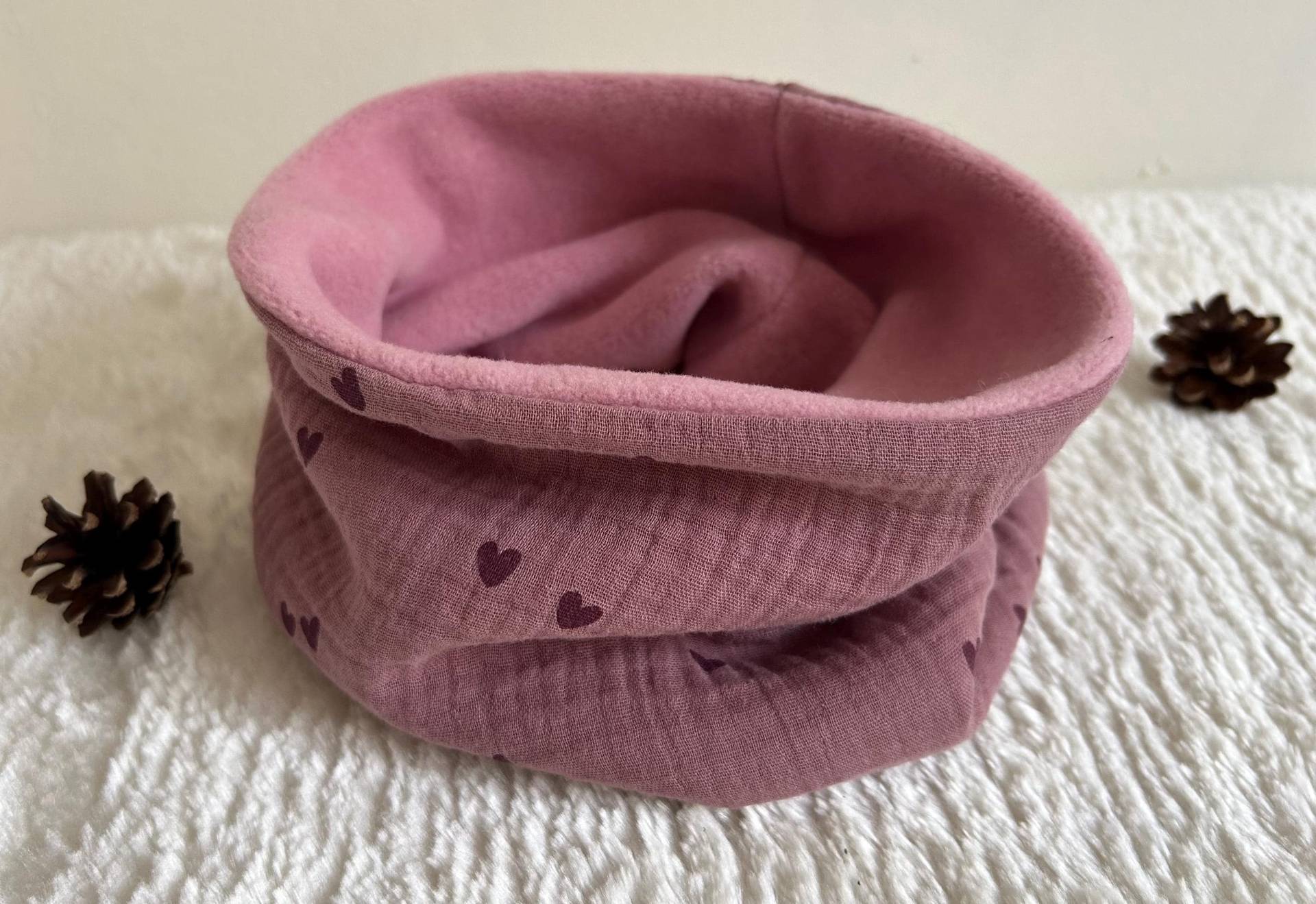 Loop Herzen Musselin Fleece Mädchen von frauPeSoe