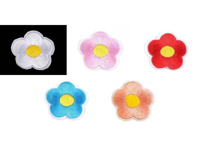Aufbügler/Aufnäher Applikation Blümchen 30mm, Versch. Farben von fraunelly