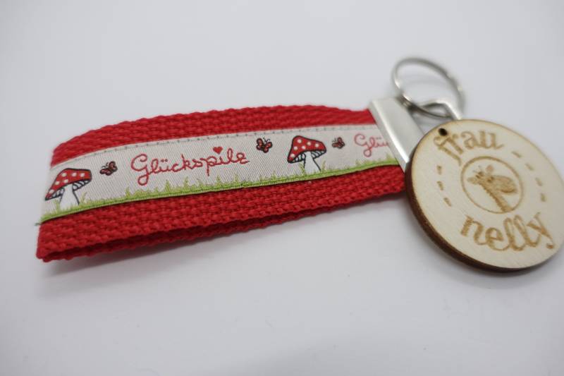 Schlüsselanhänger Glückspilz Beige Schlüsselanhänger Glückspilz Beige von fraunelly