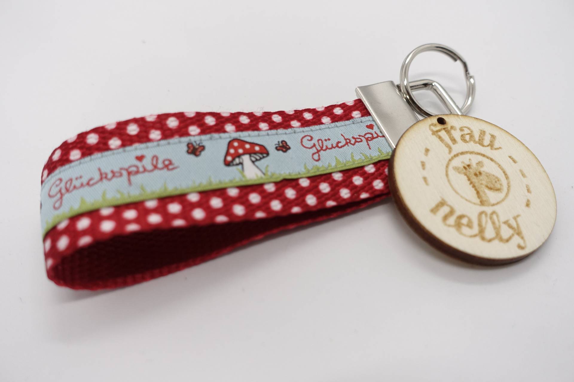 Schlüsselanhänger Glückspilz Hellblau Dotties Schlüsselanhänger Glückspilz Hellblau Dotties von fraunelly