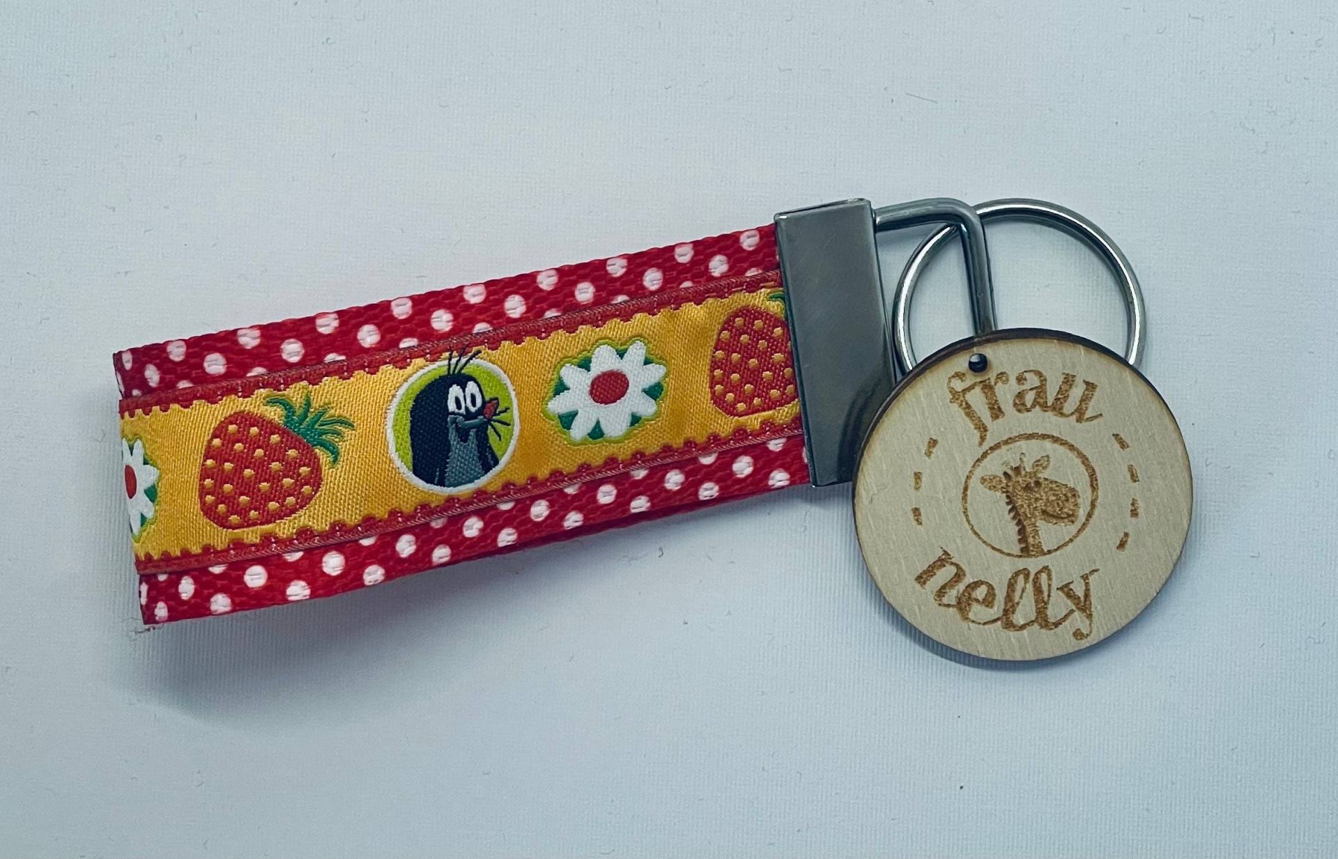 Schlüsselanhänger Maulwurf Orange Dotties von fraunelly