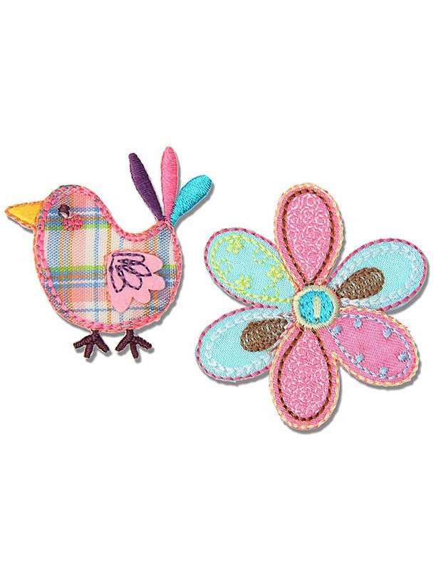 Set Aufbügler/Aufnäher /Applikation Blume Und Vögelchen Rosa 4-5cm Set Aufbügler/Aufnäher /Applikation Blume Und Vögelchen Rosa 4-5cm von fraunelly