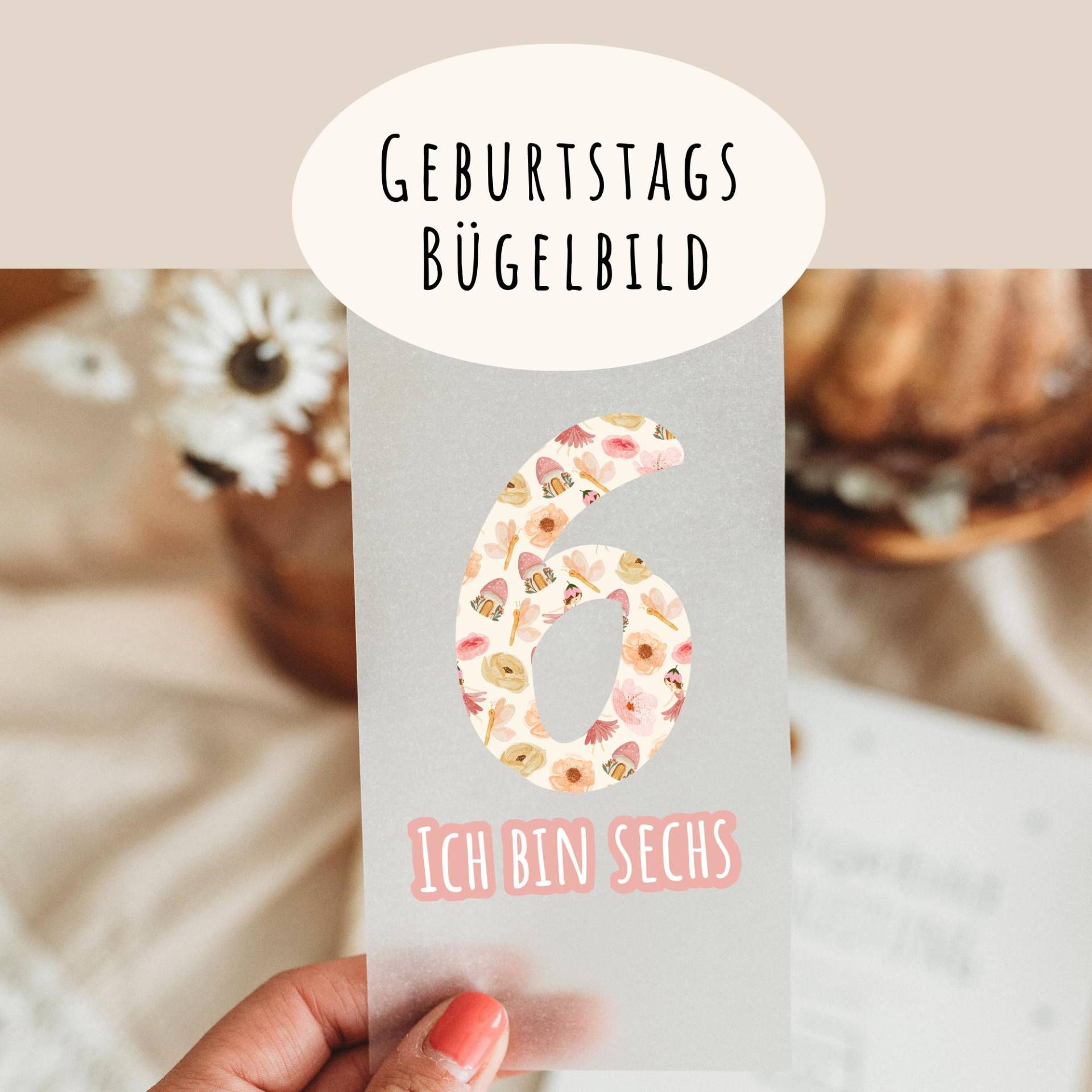 Geburtstagsbügelbild Fee Blumenkinder Gänseblume Boho Geburtstagsbügelbild Fee Blumenkinder Gänseblume Boho von frauselma