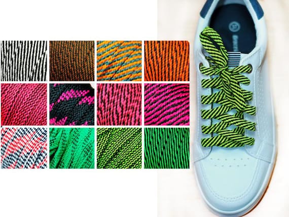 Schnürsenkel Schuhbänder Flachsenkel 100cm Flach 8mm Gemustert Schnürsenkel Schuhbänder Flachsenkel 100cm Flach 8mm Gemustert von frauvogel24