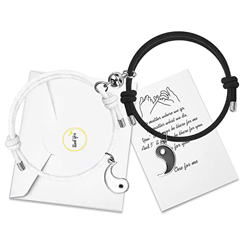 Bester Freund Magnetarmbänder für 2 passende Yin Yang Beziehung Attraktion für Freundschaft Freund Freundin (Yin yang) von free-space
