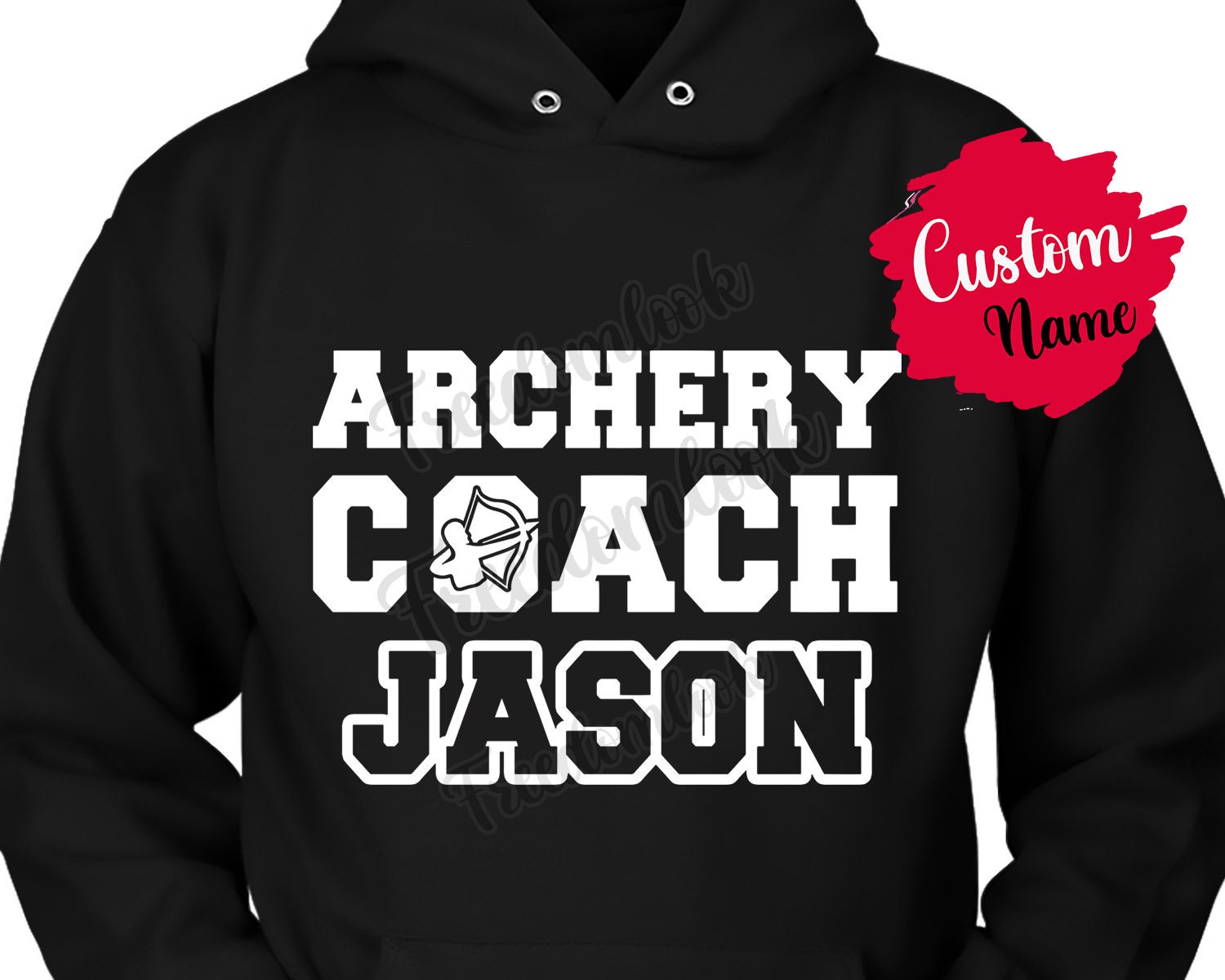 Personalisierter Bogensport Coach Geburtstagsgeschenk Hoodie Für Männer Frauen, Archery Bedeutung Wertschätzung Geschenk, Aus Team von freedomlook