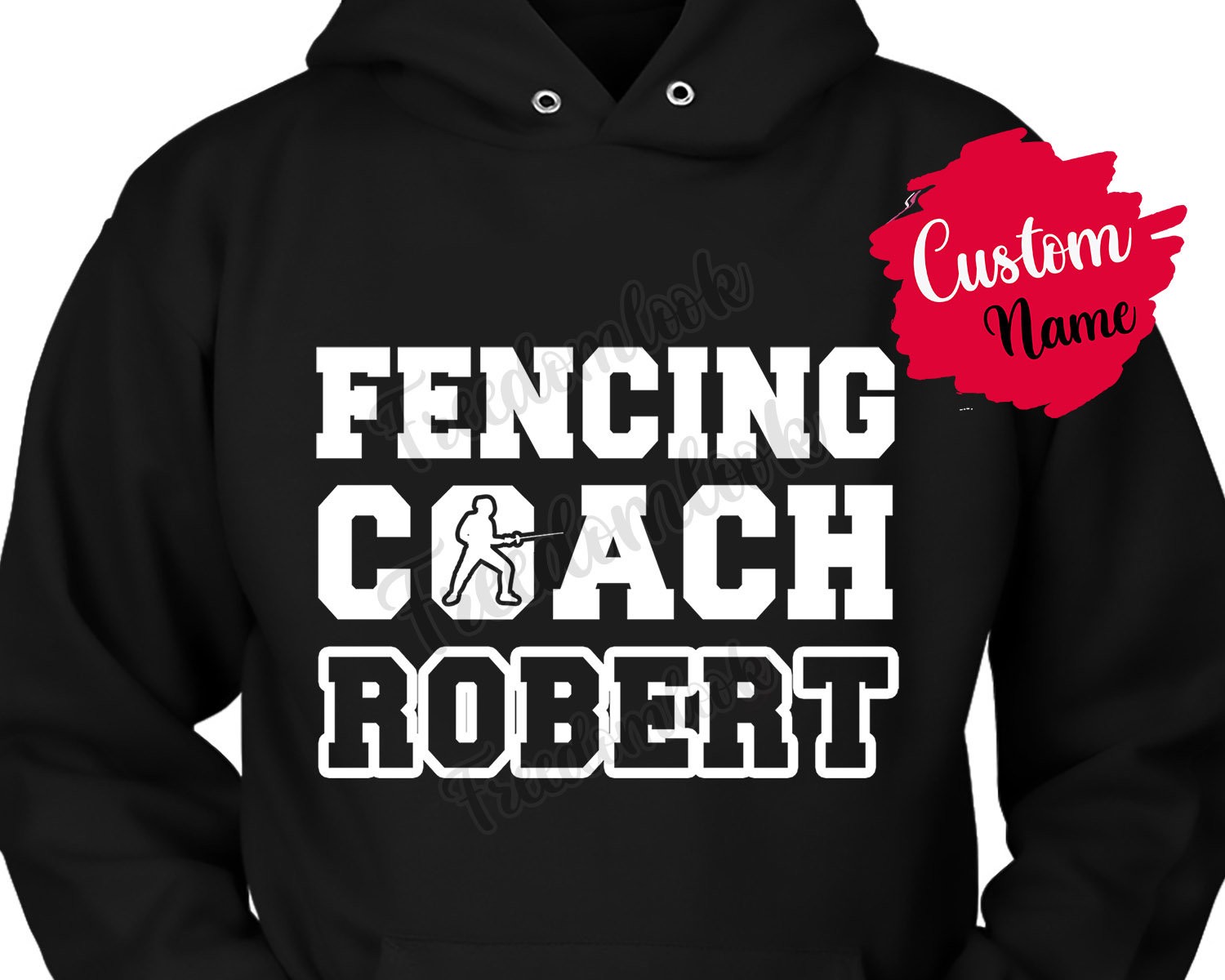 Personalisierter Fencing Coach Geburtstagsgeschenk Hoodie Für Männer Frauen, Fesseltrainer Bedeutung Wertschätzung Geschenk, Aus Team von freedomlook