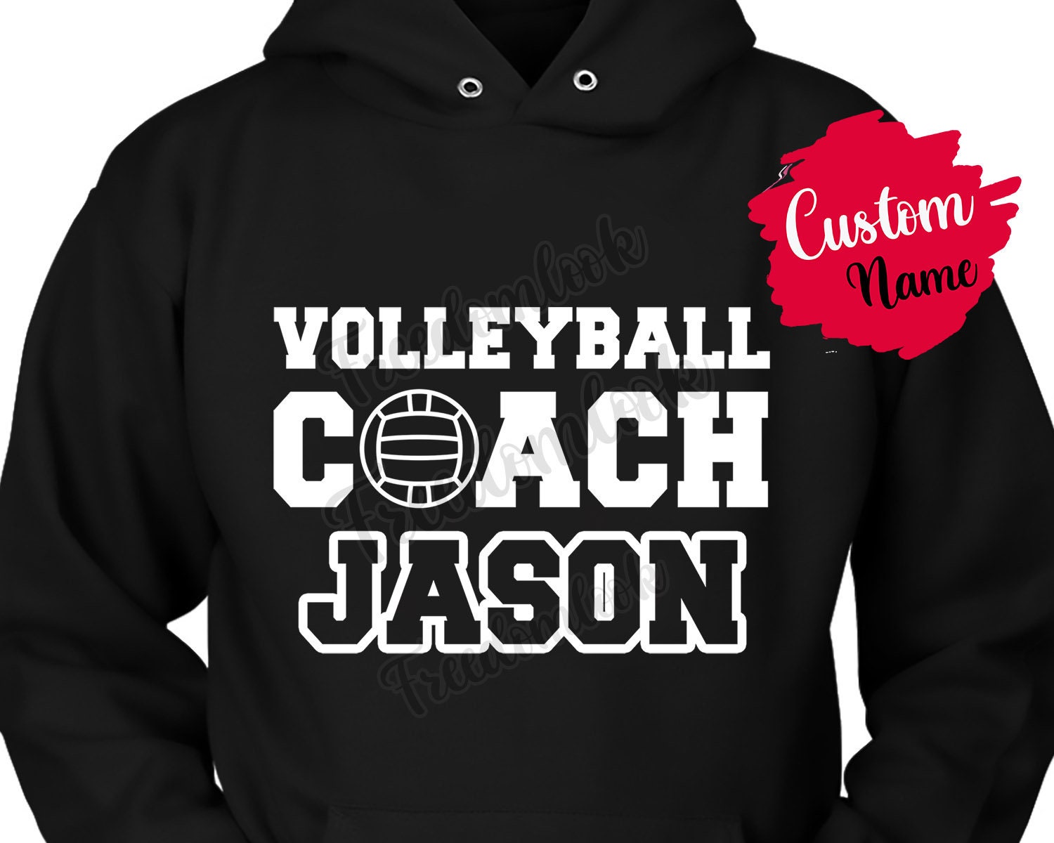 Personalisierter Volleyball Coach Geburtstagsgeschenk Hoodie Für Damen Und Herren, Bedeutung Wertschätzung Geschenk, Aus Team von freedomlook