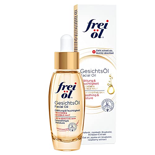 frei öl GesichtsÖl für spürbar glattes Hautgefühl mit Vitamin E, Omega 6-Fettsäuren, spendet Feuchtigkeit, Gesichtspflege, vegan, 30 ml von frei öl