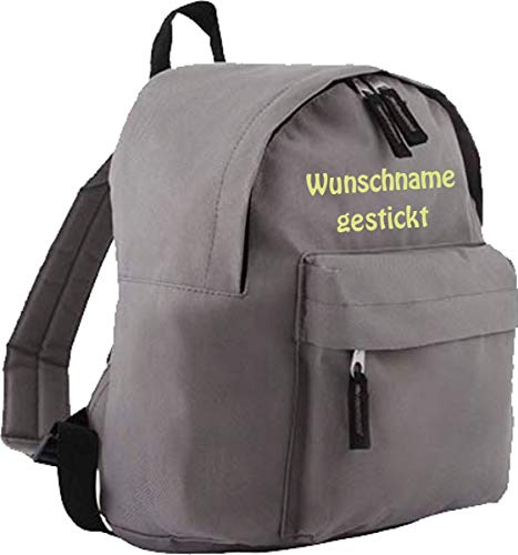 freitex: Graphit Kindergartenrucksack Kinder Rucksack bestickt mit Namen 1-2 Zeilen von freitex