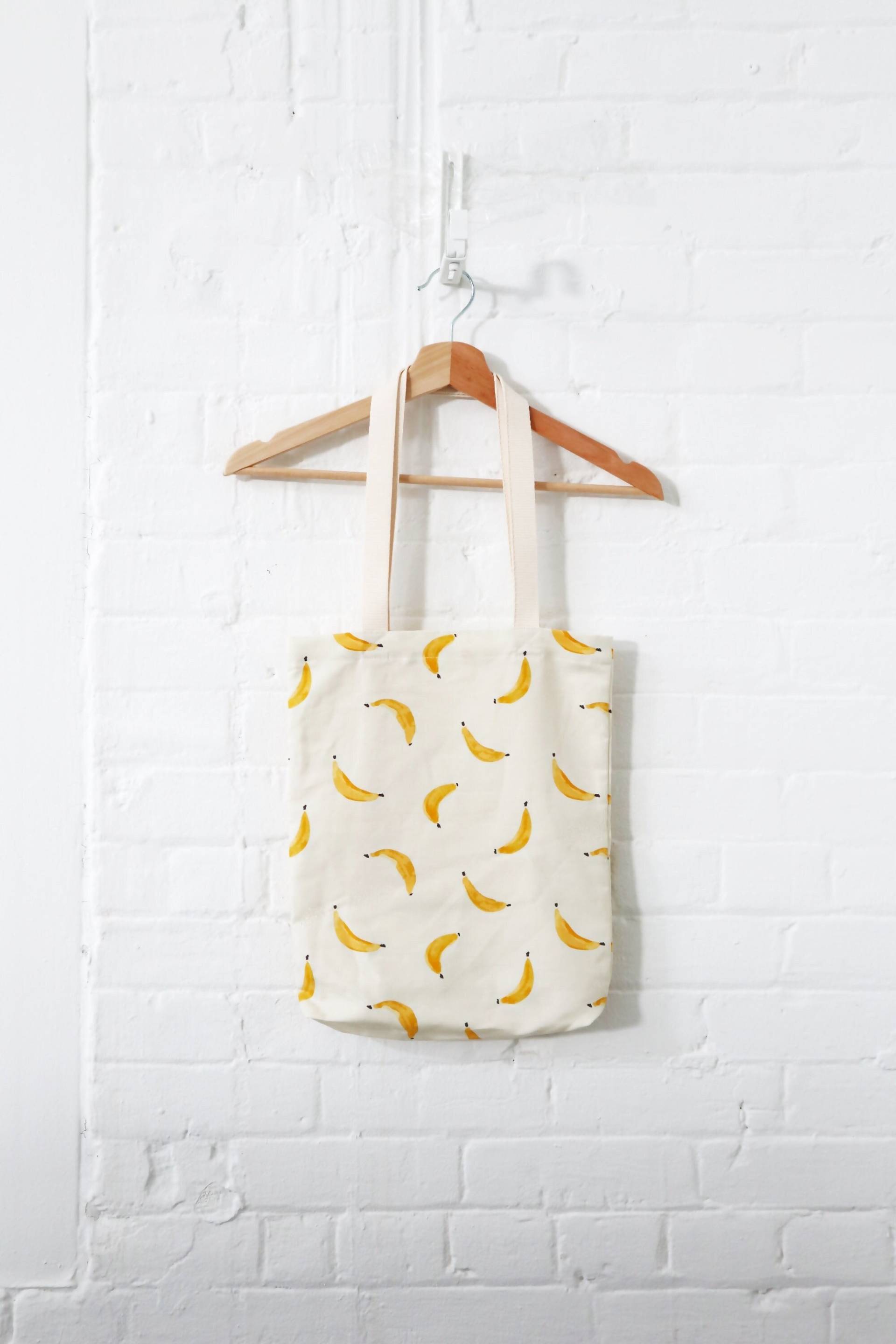 Einkaufstasche - Bananen, Leichte Einkaufstasche, 15 "x 13" Lange Henkel Markttasche, Mit Tasche Einkaufstasche - Bananen, Leichte Einkaufstasche, 15 "x 13" Lange Henkel Markttasche, Mit Tasche von freoncollective