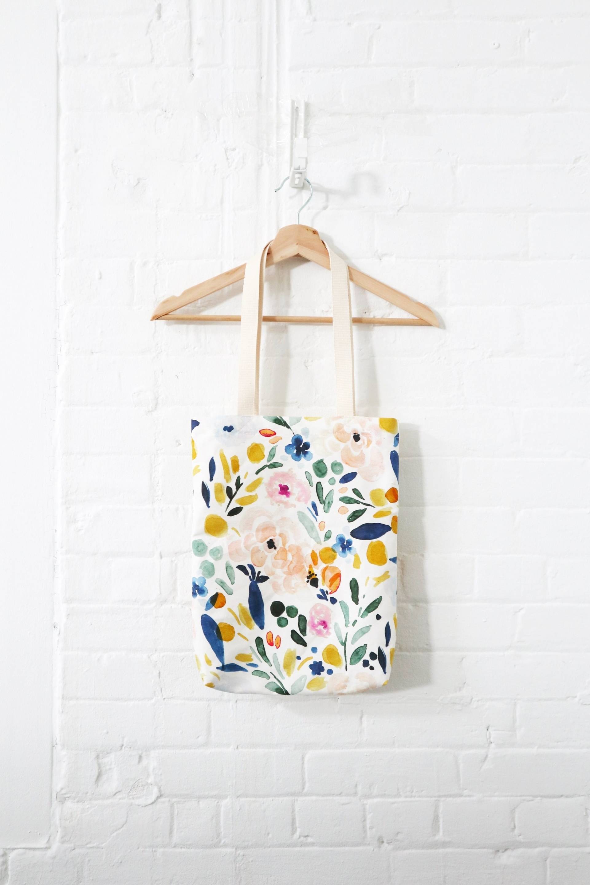 Tragetasche - Terra Florals, Leichte Tragetasche, 15 "x 13" Lange Henkel Einkaufstasche, Markttasche, Einkaufstasche Mit Tasche Tragetasche - Terra Florals, Leichte Tragetasche, 15 "x 13" Lange Henkel Einkaufstasche, Markttasche, Einkaufstasche Mit Tasche von freoncollective