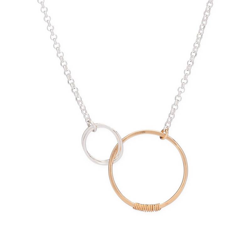 Sentimental Verbundene Kreise Halskette Für Mutter Von Zwei Kindern - Muttertagsgeschenk Zwillinge Zierlicher Schmuck von freshieandzero