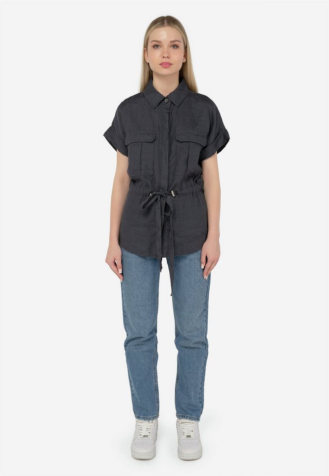 freshlions Klassische Bluse Zoey (1-tlg) mit Bindeband in der Taille von freshlions